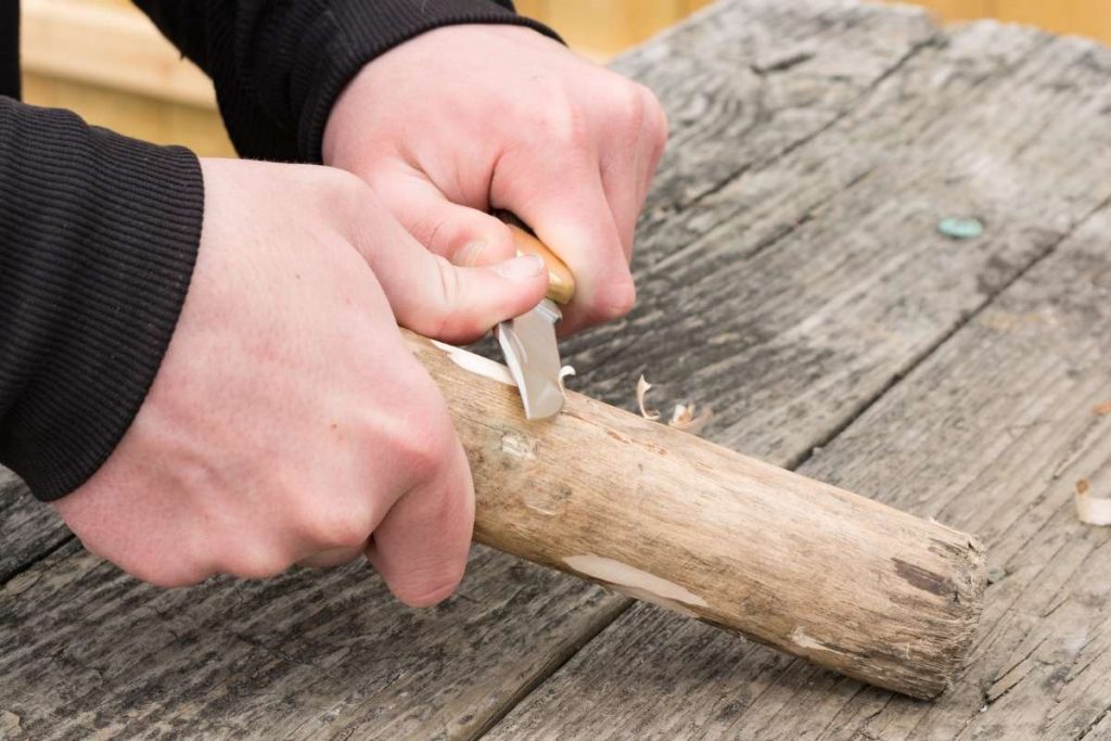 try whittling when you're camping alone